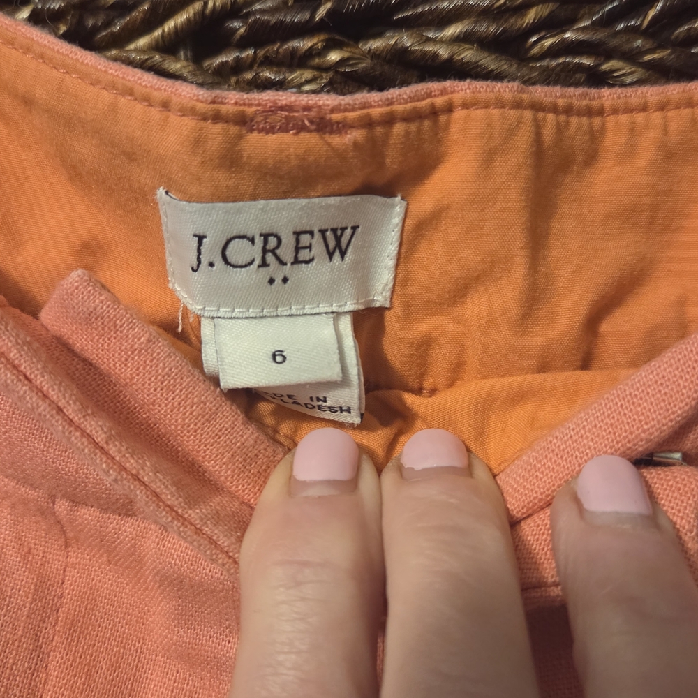 J. Crew High Waist Coral Scalloped Shorts - Picture 4 of 6